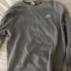 Nike Men's Heather Gray Crewneck Sweater
